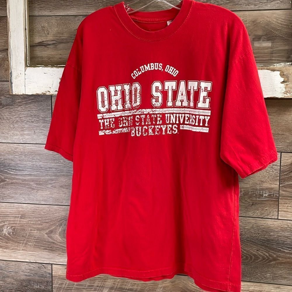 Next Ohio State University Buckeys Tshirt, Size XL, Red and White